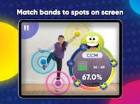a tablet with a girl dancing on the screen