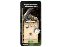 a board game with an image of a knight and a sword