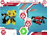 a screenshot of the game transformers select team
